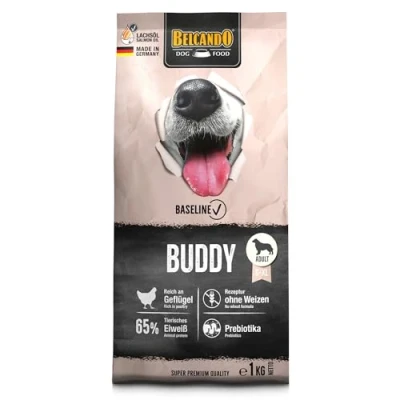 Abbildung von BELCANDO Baseline Buddy [1kg] Hundefutter Trockenfutter für Hunde ausgewachsene Geeignet alle Rassen Mit Prebiotika