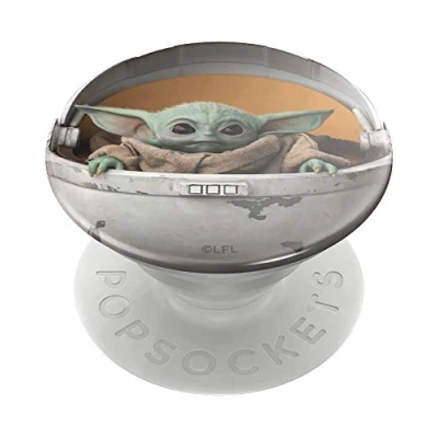 Abbildung von PopSockets PopGrip Ausziehbarer Sockel und Griff für Smartphones Tablets mit einem Austauschbarem Top The Child Pod (Baby Yoda)
