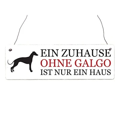 Abbildung von Interluxe Shabby Vintage Schild Türschild EIN ZUHAUSE OHNE Galgo Hund