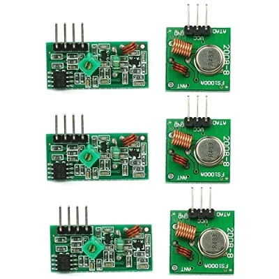 Abbildung von Aihasd 3 Stck 433mhz Sender Und Receiver Superregeneration Wireless Transmitter Modul