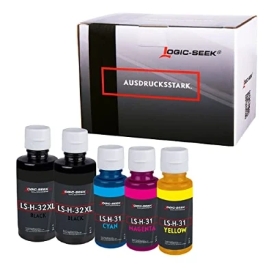Abbildung von Logic Seek Druckertinte kompatibel für HP 31 32XL passend Smart Tank 7305 7005 Plus 570 555 5105 559 315 7306 7605 7006 (5er Set)