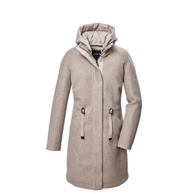 Abbildung von G.I.G.A. DX Damen Fleece Parka/Mantel mit abknöpfbarer Kapuze GW 46 WMN PRK, hellbeige, 36, 41988 000