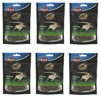 Abbildung von TRIXIE Reptiland Grillen 6er Pack 6 x 25 g Snack für Reptilien &amp; auch Kleinsäuger Proteinreich Monoprotein Kann als Ergänzung zum Lebendfutter dienen