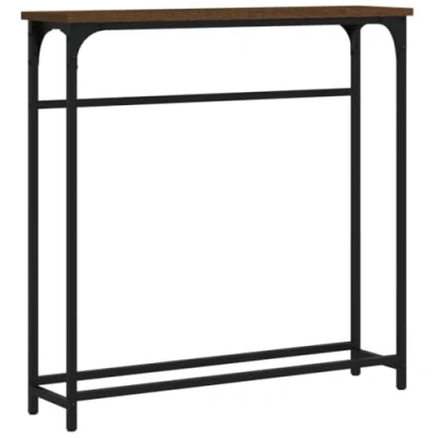 Abbildung von vidaXL Beistelltisch Konsolentisch Braun Eichen Optik 75x19,5x75 cm Holzwerkstoff (1 St)