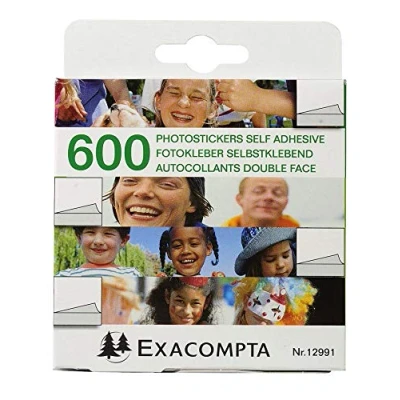Abbildung von Exacompta 12991E Premium Fotoecken 600 Stück doppelseitig selbstklebende 10 x 60 transparent