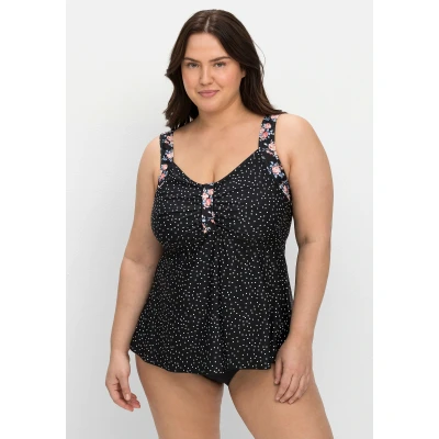 Abbildung von Sheego SET Bikini, Damen, Größe: 40xF, Schwarz/weiß