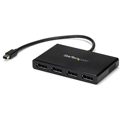 Abbildung von StarTech.com MST Hub Multi Monitor Adapter mini DisplayPort auf 3 4 Port mDP DP mehrere Monitore (MSTMDP124DP)