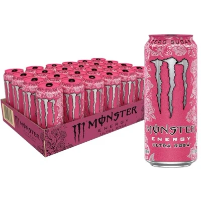 Abbildung von 24 x Monster Energy Ultra Rosa koffeinhaltiger Drink mit erfrischendem Grapefruit Geschmack ohne Zucker und Kalorien