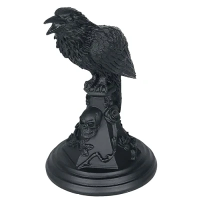 Abbildung von Alchemy England Black Raven Kerzenhalter Unisex Kerzenständer Standard Polyresin Gothic, Nu Goth