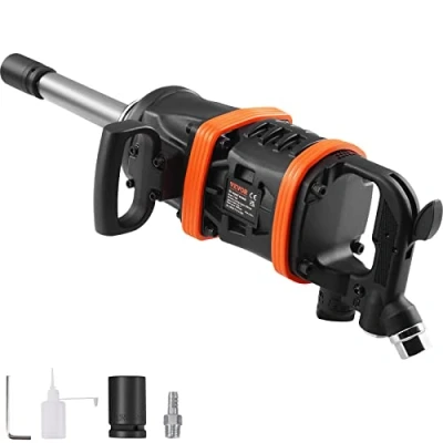 Abbildung von VEVOR Druckluft Schlagschrauber Max. Lösemoment 7016Nm, Vierkant 2,54cm (1Zoll) Betriebsdruck 13,8bar vibrationsarmer und geräuscharmer Druckluftschrauber zum Anziehen Lösen von Schrauben
