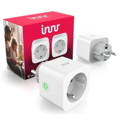 Abbildung von Innr Smart Steckdose, funktioniert mit Hue* und Alexa, Zigbee Repeater, Steckdose Strommessung, 2 Pack