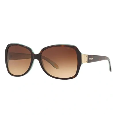 Abbildung von Ralph by Lauren Damen 0Ra5138 601/13 58 Sonnenbrille, Türkis (Tortoise/Turquoise/Brown Gradient)