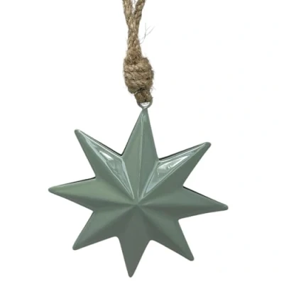 Abbildung von Dadeldo Living &amp; Lifestyle Stern Dekohänger Metall Mint 15cm Weihnachtsdeko