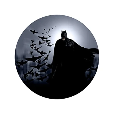 Abbildung von Tortenaufleger Batman 3, rund 20cm Fondantpapier PREMIUM