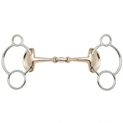Abbildung von Stübben Trens Gebiss Golden Wings 3 Ringe Sweet Iron 12,5cm