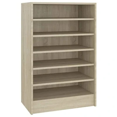 Abbildung von vidaXL Schuhschrank Schuhablage Schuhregal Schuhaufbewahrung Schuhständer Regal Schrank Schuhkommode Schuhorganizer Sonoma Eiche 60x35x92cm Holzwerkstoff