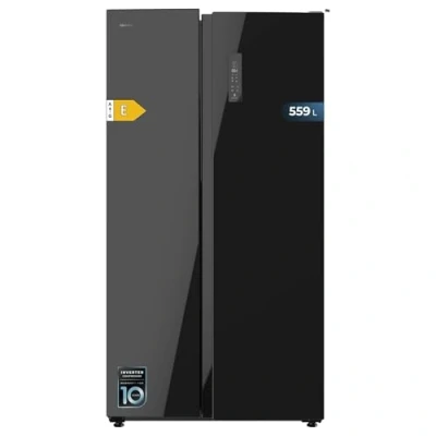 Abbildung von Cecotec Bolero CoolMarket SBS 550 Glass E. amerikanischer Kühlschrank, l, Höhe 90 cm, Breite 177 Multi Air Flow System, Total No Frost, Inverter Plus Motor, Fast Cooling, Freezing