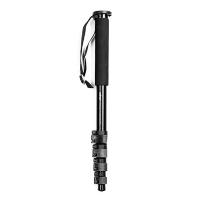 Abbildung von Walimex FT 1502 Pro Einbeinstativ 177cm Stabiles Aluminium 10 kg Traglast Fliplock Schnellverschlüsse Ideal für DSLR, DSLM und Kompaktkameras Mit Handschlaufe Tasche