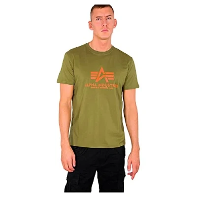 Abbildung von Alpha Industries Herren Basic T Shirt, Khaki Green, S