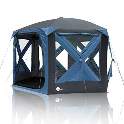 Abbildung von yourGEAR Gruppenzelt Pop Up Pavillon Levanzo 8,5m² Zelt 4 6 Personen Bodenwanne, Personen: 0