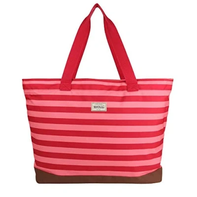 Abbildung von Regatta Stamford Herren Strandtasche aus recyceltem Polyester mit Reißverschluss, Shlpnk/Miard, One Size