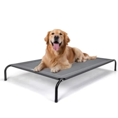 Abbildung von Nobleza Hundeliege Outdoor, Erhöhtes Hundebett Grosse Hunde, für Draußen Camping, Kühlendes Hund Haustierbett, Haustierliege Waschbar und Robuster, Grau, XL, 137x90x20CM