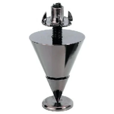 Abbildung von Monacor massiv Version 4 Stück Lautsprecher Spikes Set, schwarz/Chrom