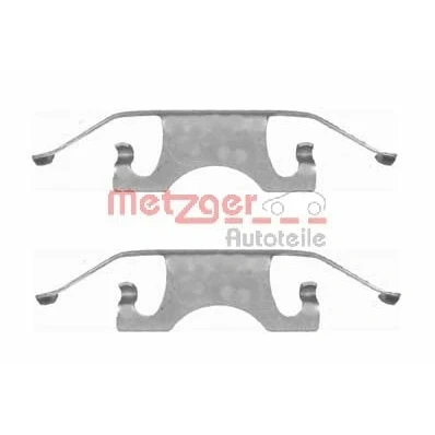 Abbildung von METZGER 109 1640 Zubehörsatz, Scheibenbremsbelag MERCEDES BENZ: E Klasse T modell, Limousine, CLS Coupe, JEEP: GRAND CHEROKEE 4