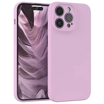Abbildung von EAZY Case Silikonhülle für iPhone 14 Pro Max Hülle Silikon Violett weich stoßfeste Handyhülle Schutzhülle mit Kameraschutz Dünn Premium Schutz Cover TPU Phone Bumper Flieder