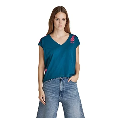Abbildung von G STAR RAW Damen Sports Back Graphic Loose Top, Blau (nitro D21577 336 1861), S