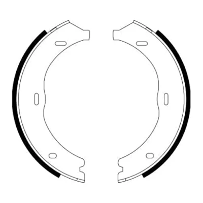 Abbildung von HELLA 8DA 355 050 561 Handbremsbeläge ohne Handbremshebel MERCEDES BENZ: Viano, Vito Bus, Mixto
