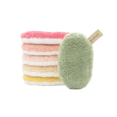 Abbildung von waschies waschbare Abschmink &amp; Reinigungspads 6er Set Floral Edition, wiederverwendbar, hautschonend, hypoallergen, supersoft Abschminkpads für Erwachsene Jugendliche, Alle Hauttypen