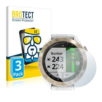 Abbildung von BROTECT Schutzglas für Garmin Approach S40 (3 Stück) Schutzfolie Panzer Folie Glas [Extrem Kratzfest 9H, Anti Fingerprint, Ultra Transparent]