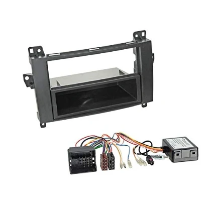 Abbildung von 1 Din Radio Einbauset Blende Radioanschlusskabel Antennenadapter für Mercedes Sprinter W906 ab 2006 mit Canbus