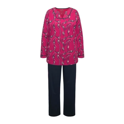 Abbildung von Ulla Popken MID Comfort SET Pyjama, Damen, Größe: 42/44, Fuchsia