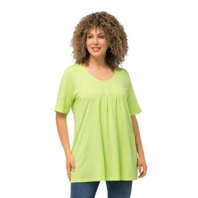 Abbildung von Ulla Popken Grosse GRÖSSEN Tshirt basic, Damen, Größe: 46/48, Limettengrün