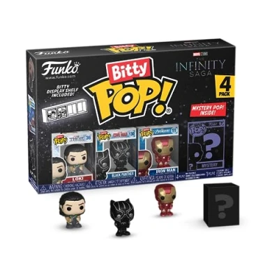 Abbildung von Funko Spielfigur Infinity Saga Loki Panther Iron Man Bitty Pop!