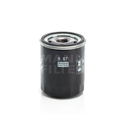 Abbildung von MANN FILTER W 67 Ölfilter M 20 X 1.5 mit einem Rücklaufsperrventil Anschraubfilter MITSUBISHI: Colt 6, VI CZC Cabrio, Lancer 8 Schrägheck