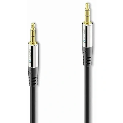 Abbildung von Sonero® Premium 3,5mm Klinke Audiokabel, 3,00m, vergoldete Kontakte, schwarz