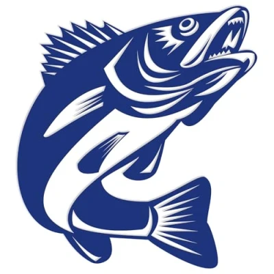 Abbildung von Finest Folia Fisch Aufkleber für Auto Motorrad Boot Schlauchboot Angelbox Sticker Autoaufkleber Angler Fische selbstklebend wetterfest wasserfest K174 (Königsblau, Motiv 03)