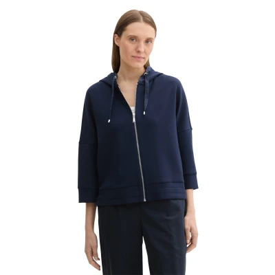 Abbildung von TOM Tailor 7/8 ARM Sweatjacke, Damen, Größe: Large, Sky captain blue