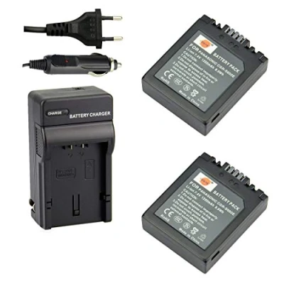 Abbildung von DSTE®（2 Pack） S002E Ersatz Batterie und DC62E Reise Ladegerät Compatible für Panasonic Lumix DMC FZ1 FZ2 FZ3 FZ4 FZ5 FZ10 FZ15 FZ20 Kamera as CGA S002 S002A