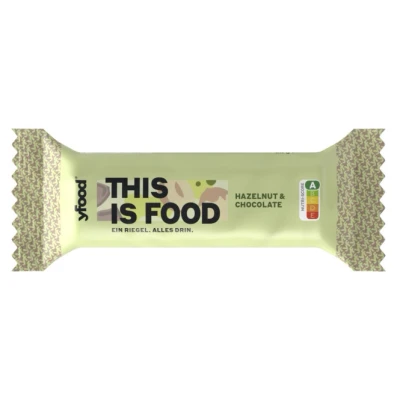 Abbildung von yfood Riegel Hazelnut &amp; Chocolate, Leckerer Proteinriegel für unterwegs, THIS IS FOOD, 13g Protein, 25 Vitamine und Mineralstoffe, 12 x 60g, Geschmack Schokolade Haselnuss