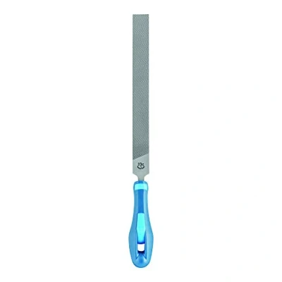 Abbildung von PFERD Werkstattfeile Flachstumpf, 150mm, rechteckige Feile, Kreuzhieb H1 auf drei Seiten, inkl. Ergonomie Feilenheft, 11210156 für die grobe Zerspanung und zum Schruppen geeignet