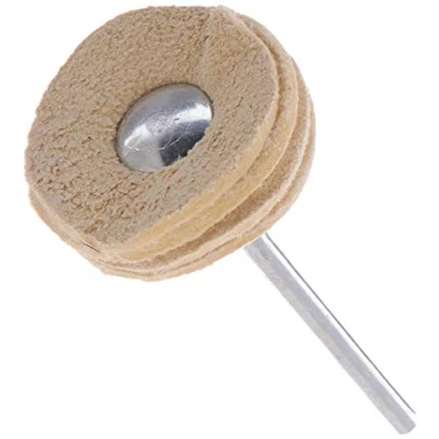 Abbildung von Proxxon 28298 Wildlederscheibe zum Polieren Ø22mm Schaft Ø2,35mm 2 Stück / Packung