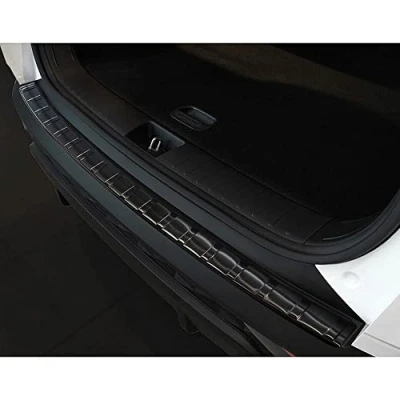 Abbildung von Avisa Schwarz Edelstahl Heckstoßstangenschutz kompatibel mit Hyundai Tucson 2020 &#039;Ribs&#039;