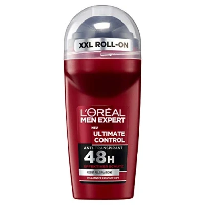 Abbildung von L&#039;Oréal Men Expert Ultimate Control Deo Roll On, schützt 48H gegen verschiedene Arten von Schweiß holzig frischer Duft ohne Alkohol (6 x 50 ml)