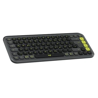 Abbildung von Logitech POP ICON KEYS kabellose Bluetooth Tastatur, komfortables Tippen, programmierbare Tasten, Easy Switch zwischen bis zu 3 Geräten, für Notebook, Tablet, PC, Deutsches QWERTZ Layout Grafit