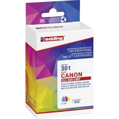 Abbildung von Edding Tintenpatrone ersetzt Canon CLI 526 colour Multipack 3