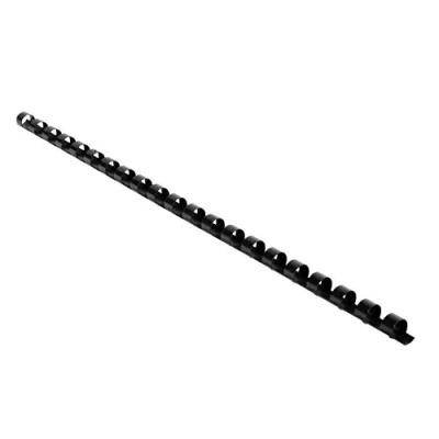 Abbildung von Exacompta Ref 75201E Bindekämme 8 mm dick, 21 Ringe, geeignet für A4 Dokumente, ca. 2040 Blatt, PVC Material, schwarz (100 Stück)